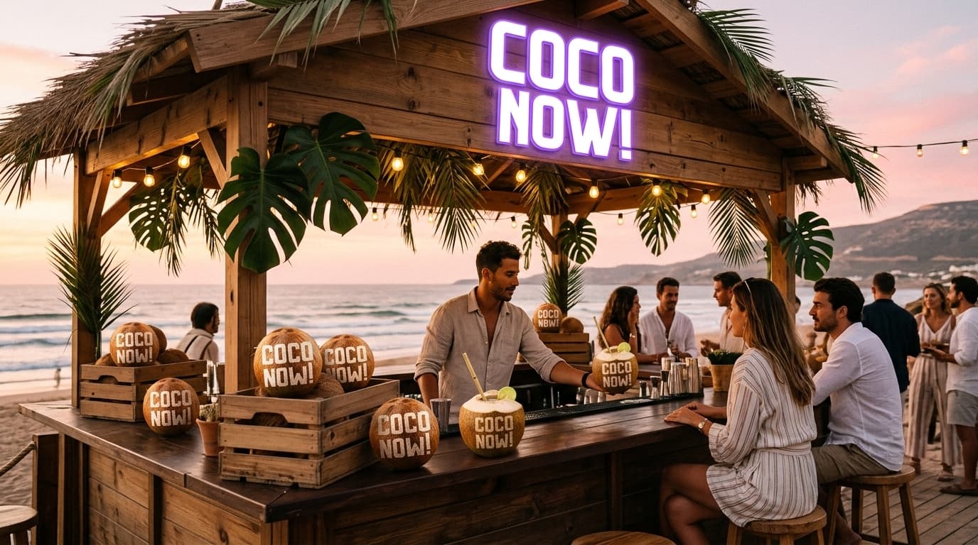 Bar événementiel COCO NOW! en bois