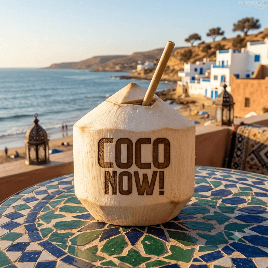 Coco Now sur la plage de Taghazout